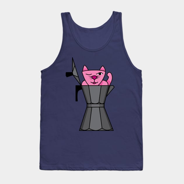 Cat loves coffee Tank Top by Nosa rez